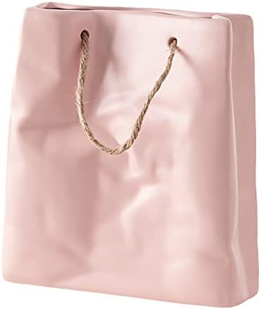 Amazon.com: Pink Ceramic Flower Vase Decorative for CenterpiecesFlowers Living Room Art Decor Far... | Amazon (US)