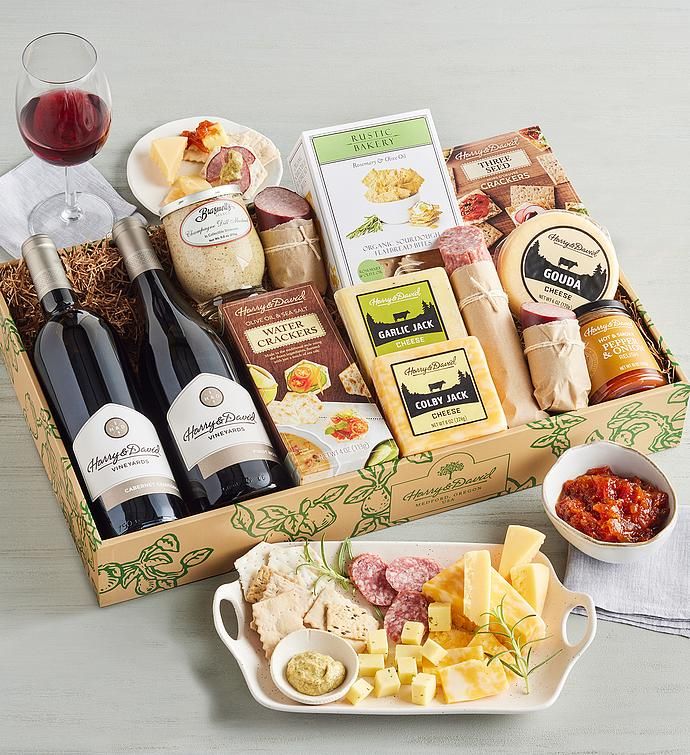 Meat, Cheese, and Wine Gift Box | Harry & David