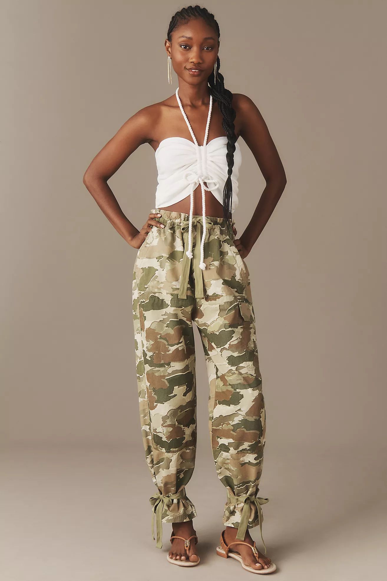 Pilcro Camo Paperbag Pants | Anthropologie (US)