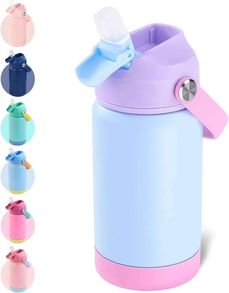 Kerilyn 12oz Kids Water Bottle, Stainless Steel Insulated Water Bottle for Kids, Toddler Cup with... | Amazon (US)