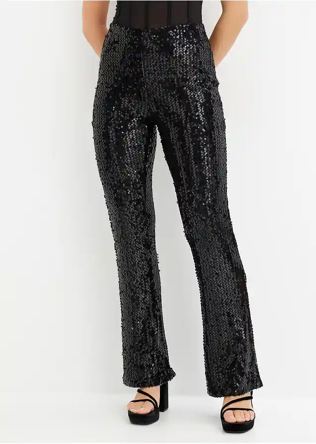 Hose mit Pailletten | Bonprix DE