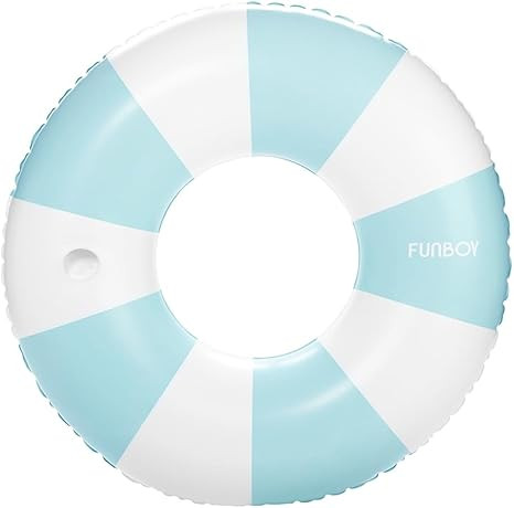 FUNBOY Giant Vintage Stripe Inflatable Tube Pool Float with Cup Holder 48" Large Pool Float for A... | Amazon (US)