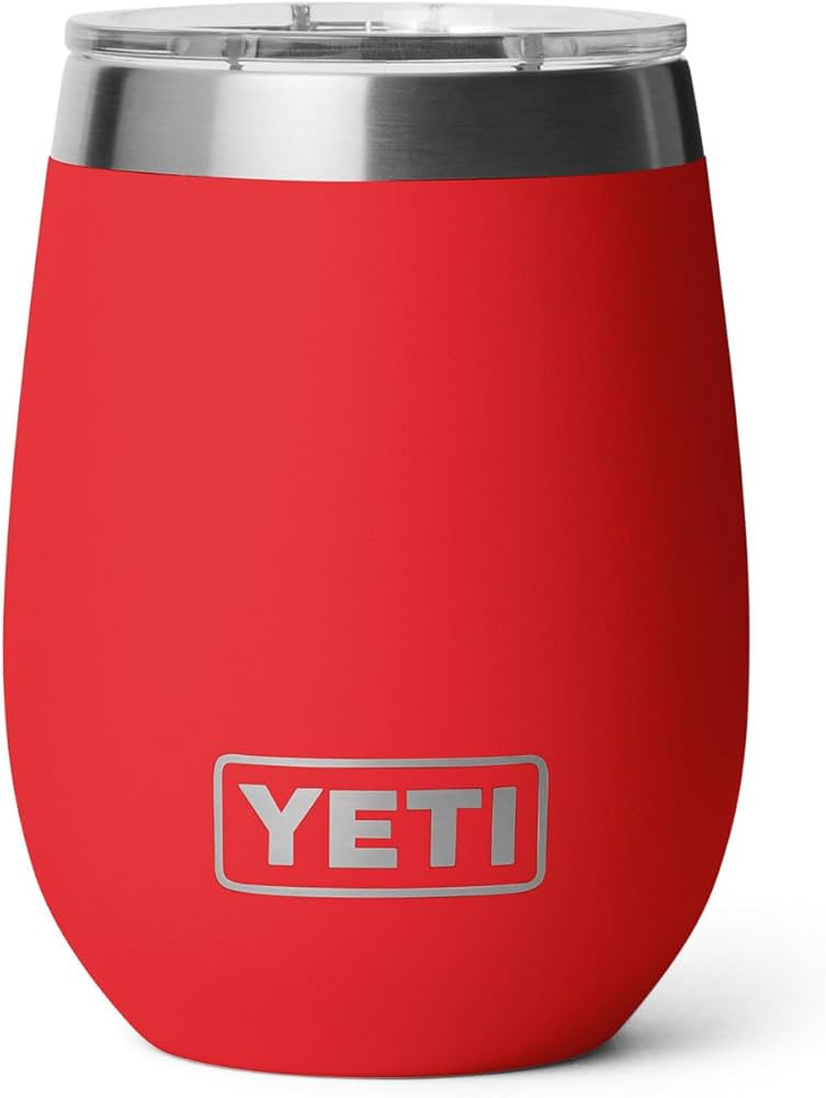 YETI Rambler 10 oz Wine Ceramic Lined Tumbler, Rescue Red | Amazon (US)