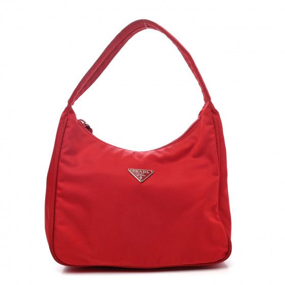 PRADA Nylon Vela Shoulder Bag Rosso | Fashionphile