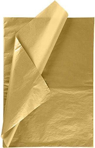 RUSPEPA Gift Wrapping Tissue Paper - Metallic Gold Tissue Paper for DIY Crafts,Pack Bags - 19.5 x... | Amazon (US)