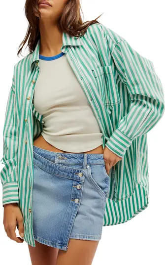 Freddie Stripe Oversize Button-Up Shirt | Nordstrom