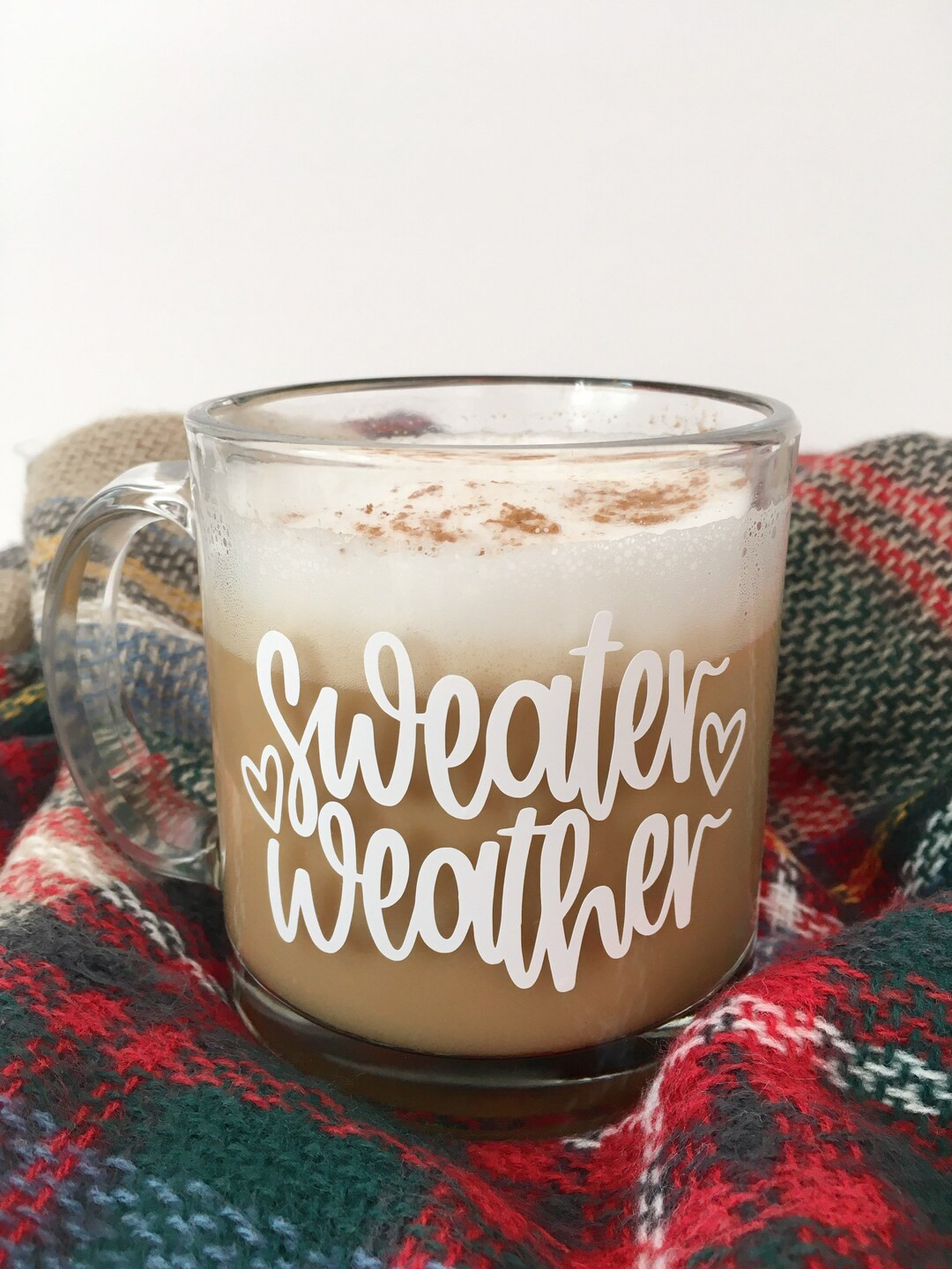 Sweater Weather Coffee Mug Clear Coffee Mug Fall Coffee Cup - Etsy | Etsy (US)