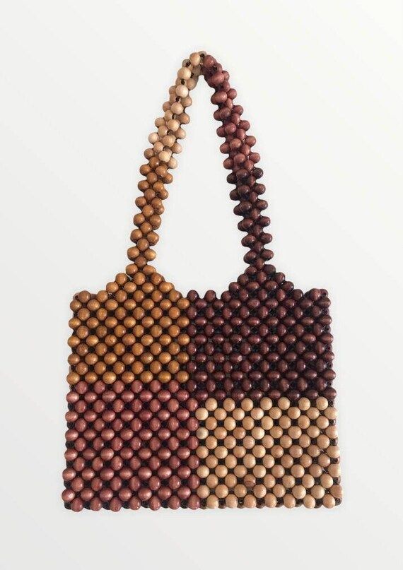 Handmade Wood Bead Handbag Wood Bead Purse Wood Bead Bag | Etsy | Etsy (US)