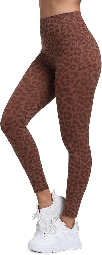 VOXGET Seamless Leggings for Women High Waisted Soft Slim Tummy Control 7/8 Length Leopard Patter... | Amazon (US)