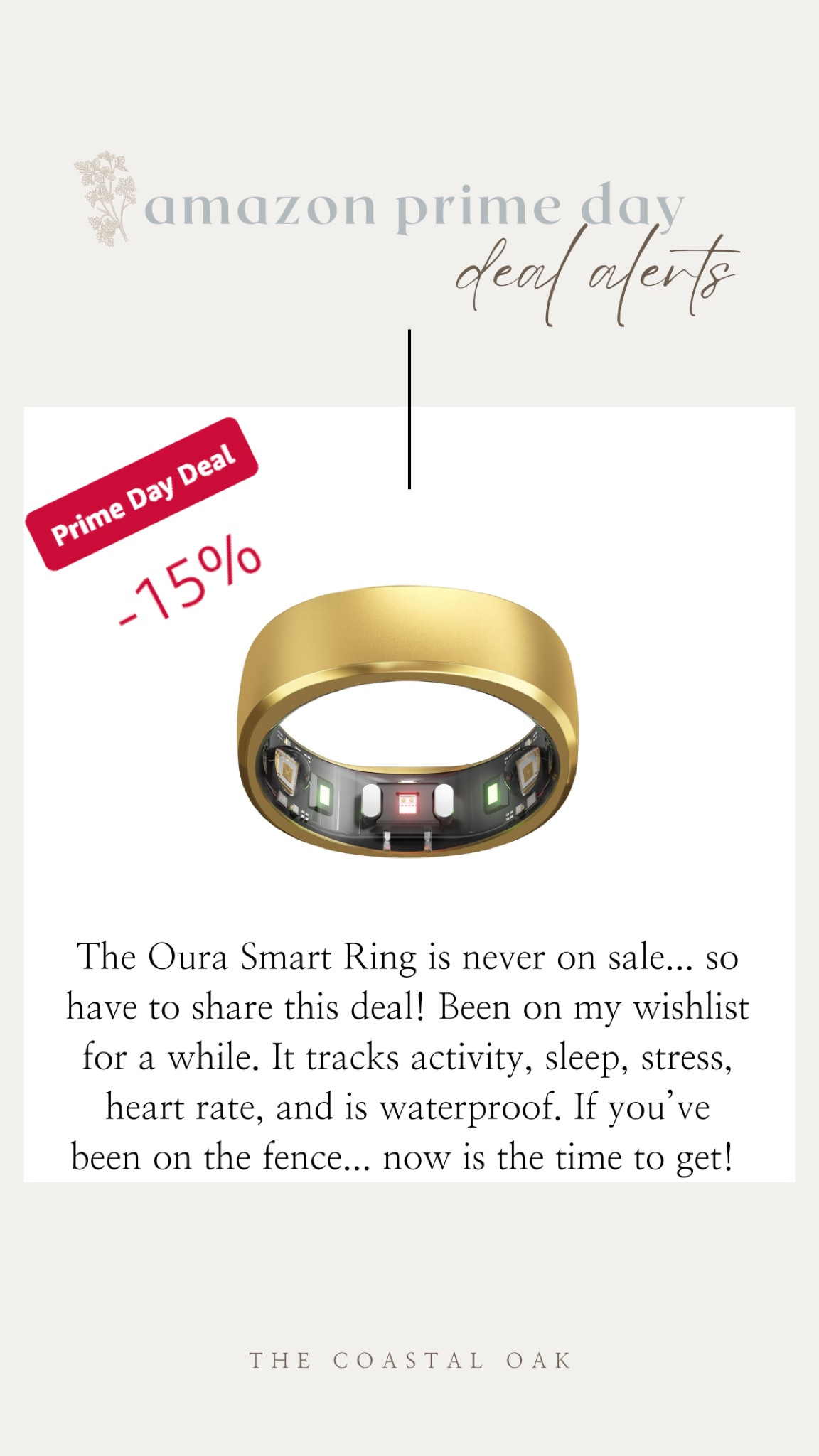 The Oura Ring is on sale 15% on Prime Day! This is rarely discounted!  Take advantage while it lasts! 

#LTKActive #LTKSaleAlert #LTKFitness