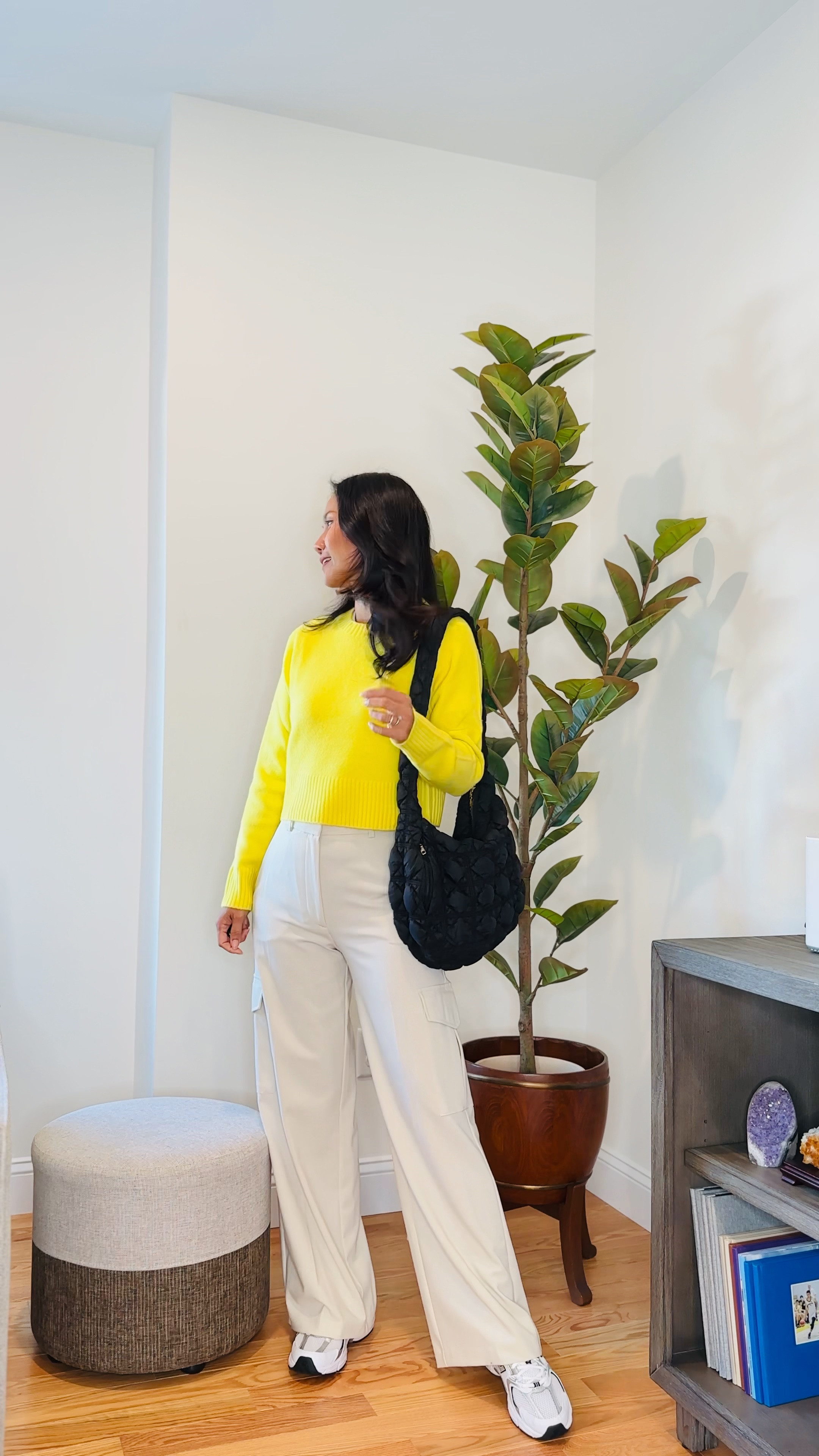 I am 5’7” 125 ibs 
Wearing Marks & Spencer cargo pant size UK8 regular 
Top size S

#LTKfindsunder100 #LTKitbag #LTKover40