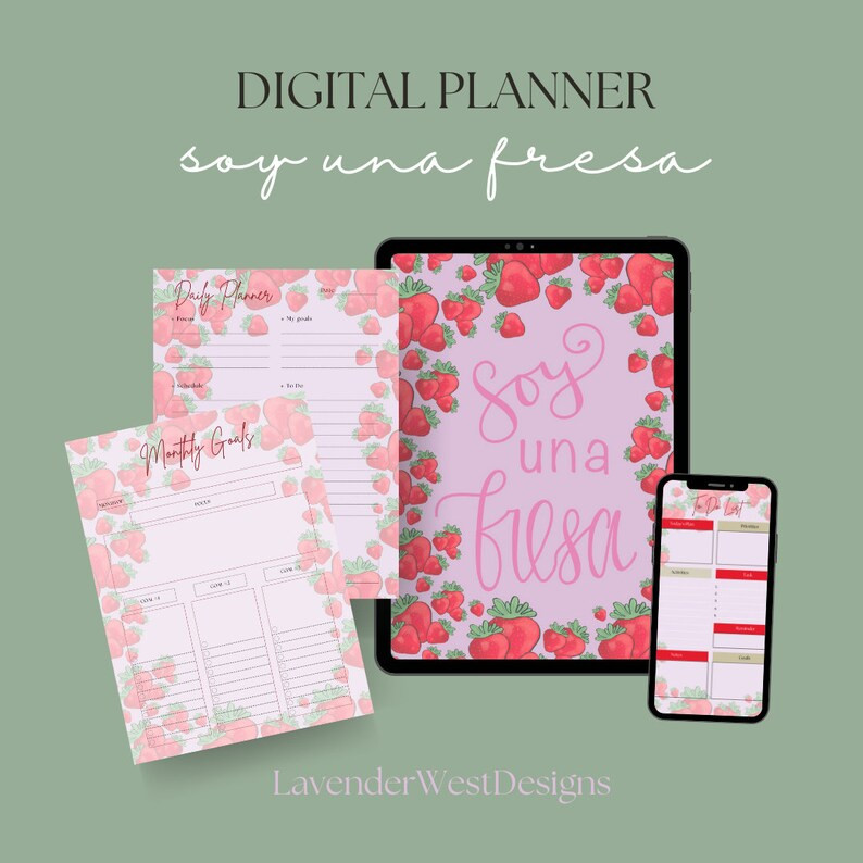 Soy Una Fresa Digital Planner | Etsy (US)