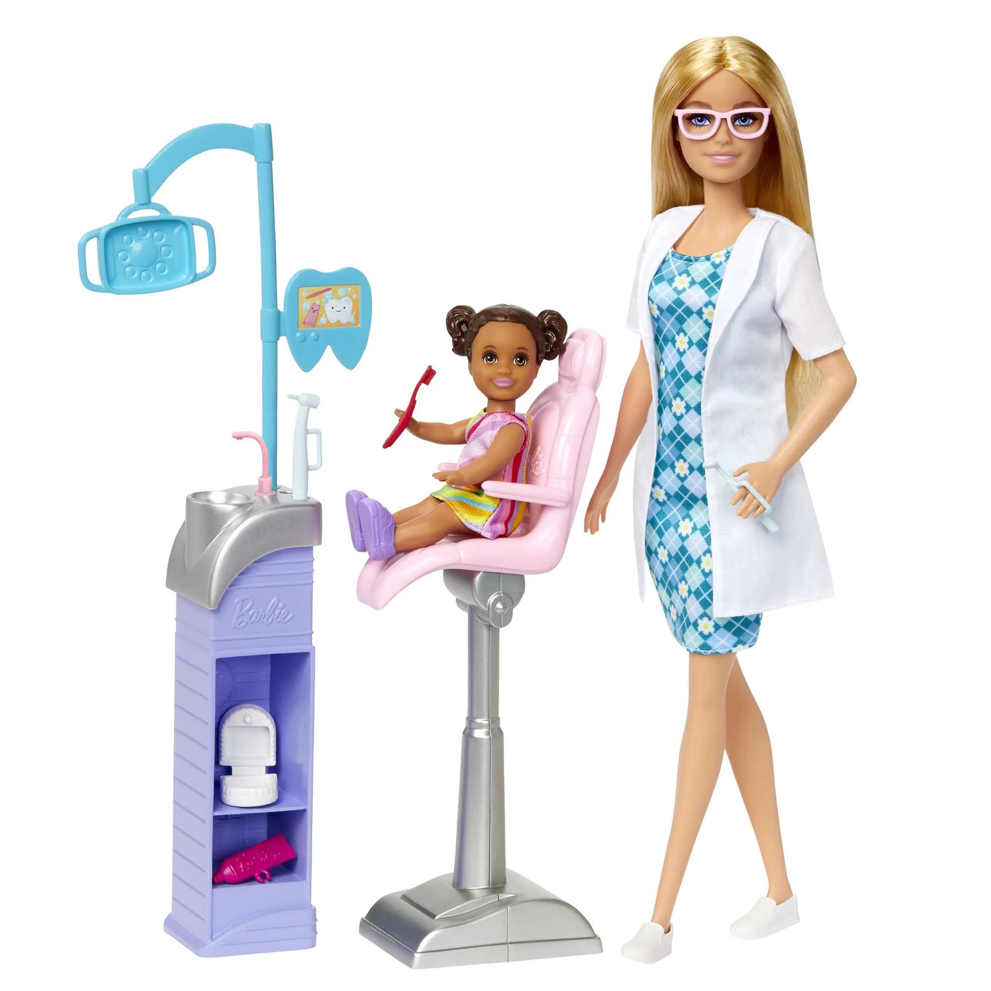 Barbie Careers Dentist Doll Playset with 2 Dolls, Dental Station, Exam Chair & Dental Tools | Walmart (US)