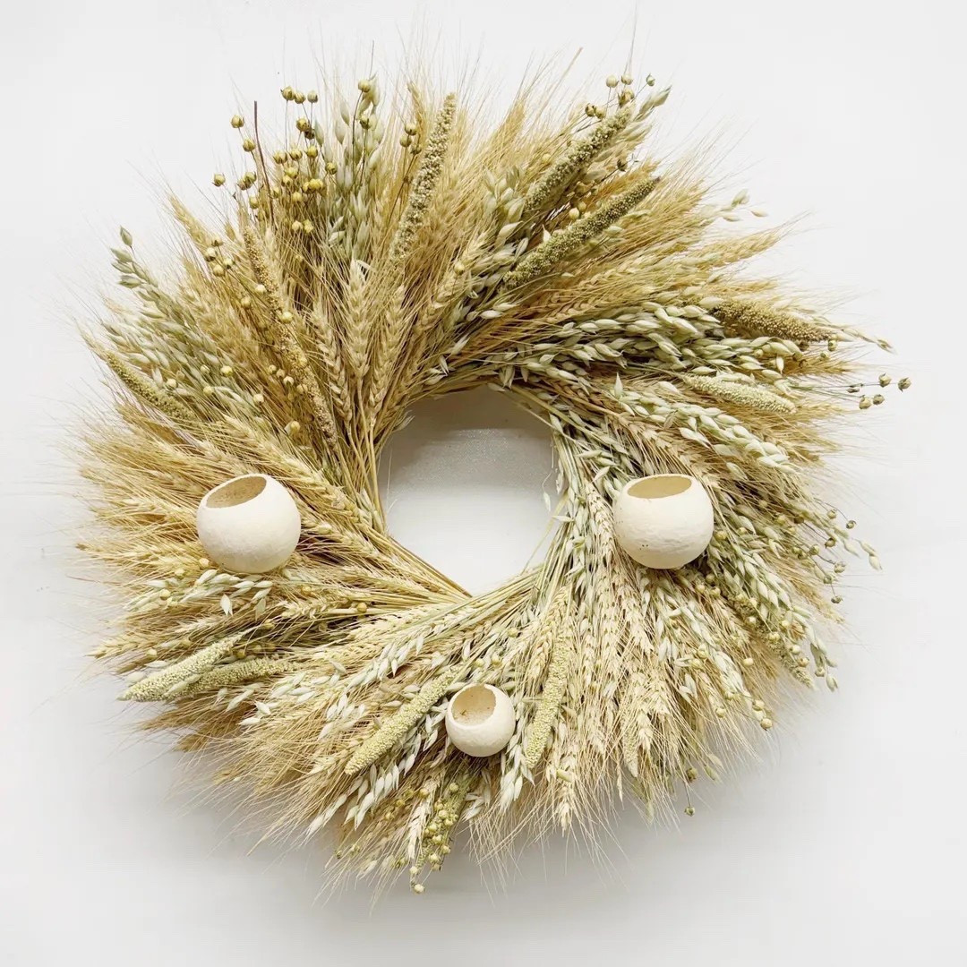 A wreath that’s as beautiful as it is functional 🌾 The Sheaf Bird Feeder Wreath is handcrafted from natural avena oats, flax, millet, and golden wheat, arranged in soft gathered sheaves that celebrate the beauty of the harvest season. Thoughtfully placed bird feeder bell cups allow you to add seed and invite songbirds to visit, turning this wreath into both natural decor and a small backyard sanctuary. Grown, harvested, dried, and handcrafted on a U.S. farm, each one is completely unique.

#ltkhome #naturaldriedflowers #farmhousedecor #birdfriendly #gardeninspired #rusticdecor #outdoordecor #natureathome #harvestdecor #ltkfinds

#LTKSpringSale #LTKSeasonal #LTKHome