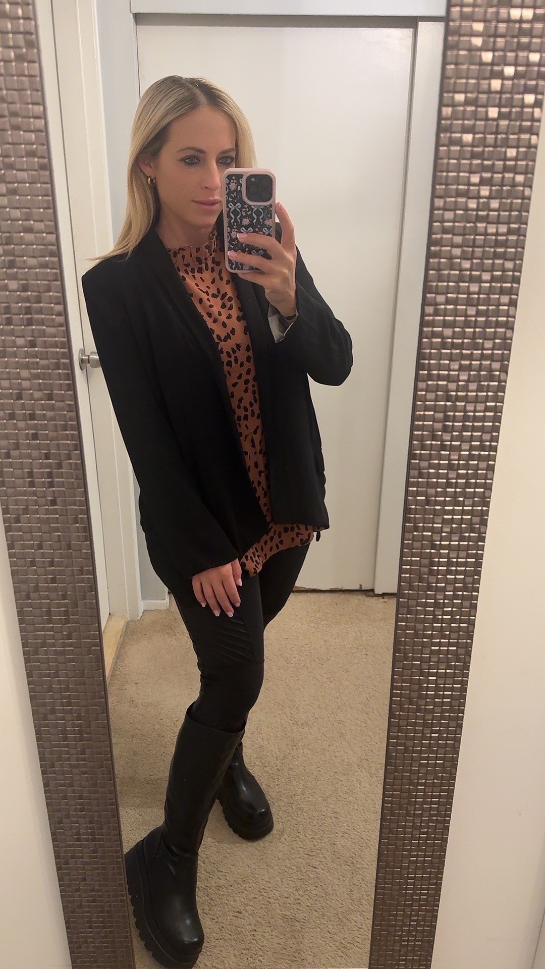 Business casual. Office outfit. Teacher outfit. Neutral outfit. Blazer outfit. Boots outfit. Animal print. Leggings outfit 



#LTKWorkwear #LTKFindsUnder50 #LTKMidsize