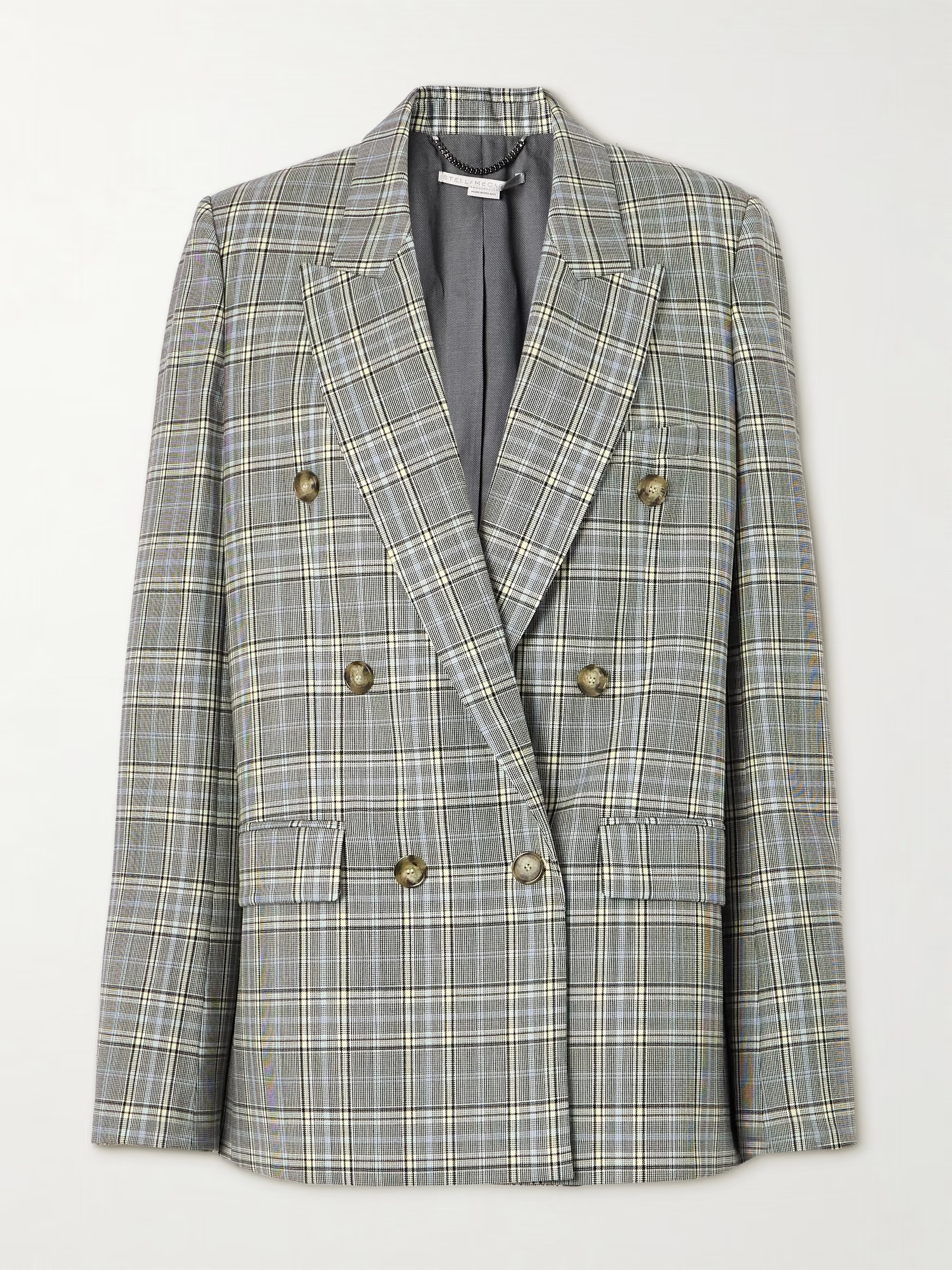 STELLA MCCARTNEYDouble-breasted checked wool blazer | NET-A-PORTER APAC