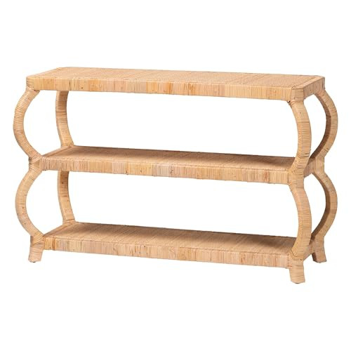 bali & pari Dalida Natural Rattan Console Table, 3-Tier | Amazon (US)
