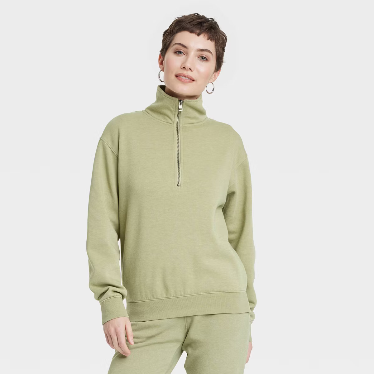 Women's Leisure Studio Quarter Zip Pullover Sweatshirt - Universal Thread™ | Target