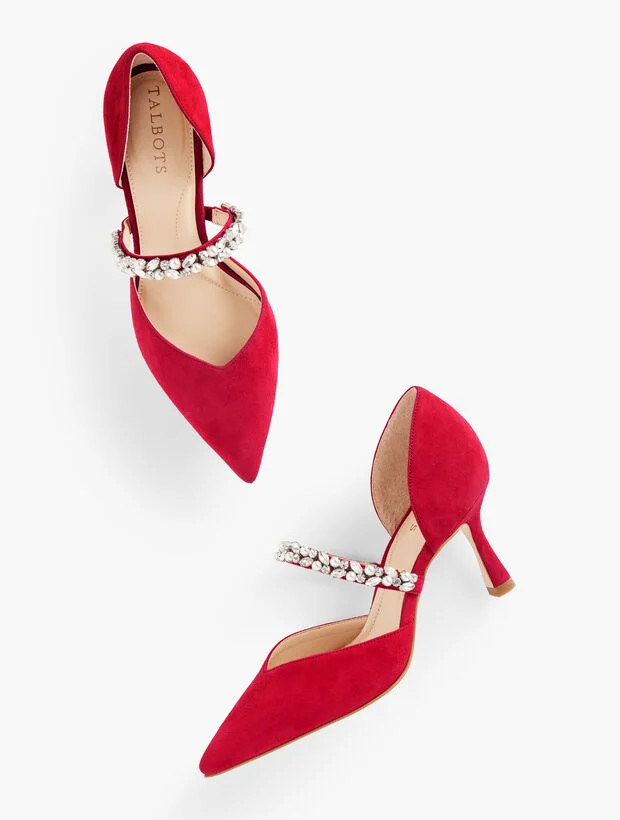 Evelyn Pearl Pumps - Suede | Talbots