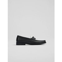 Solo Black and White Leather Moccasin Loafers Black White, Black White | L.K. Bennett (UK)