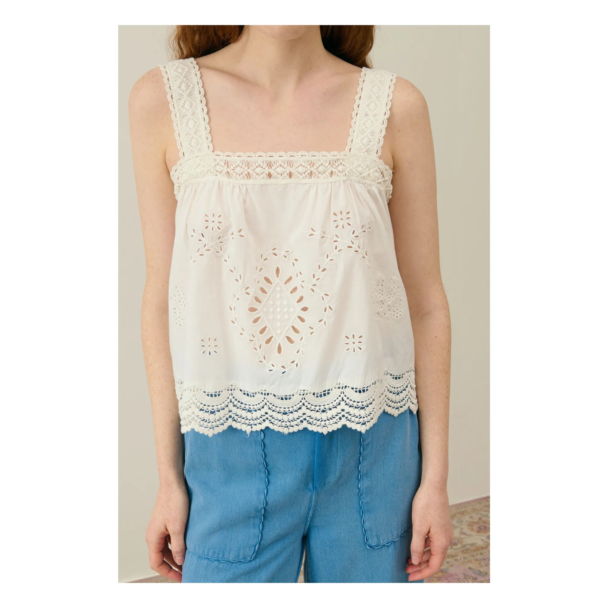 Paradine Organic Cotton Top - Women's Collection | Off white | Smallable
