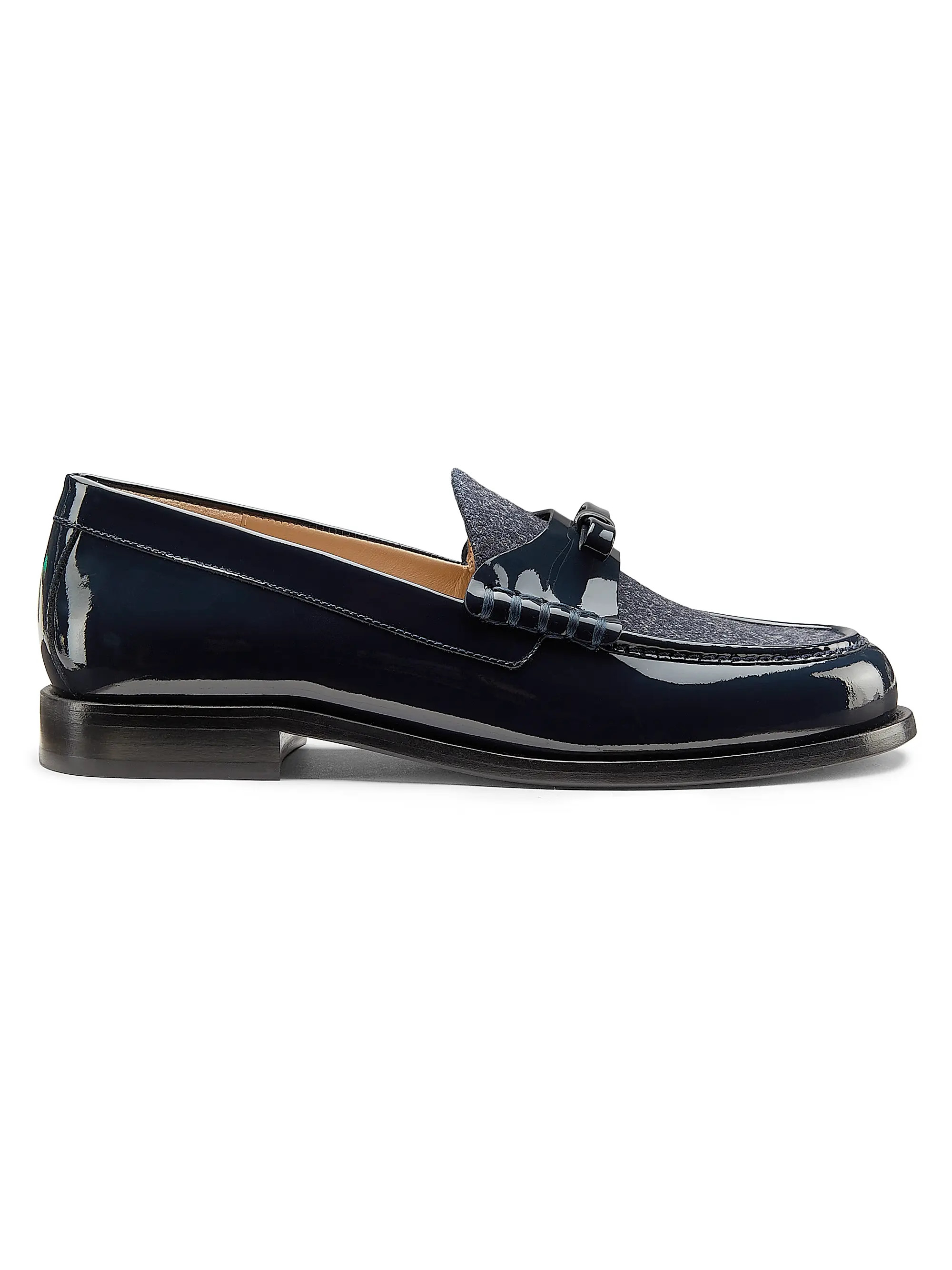 Lottie Leather Bow Loafers | Saks Fifth Avenue