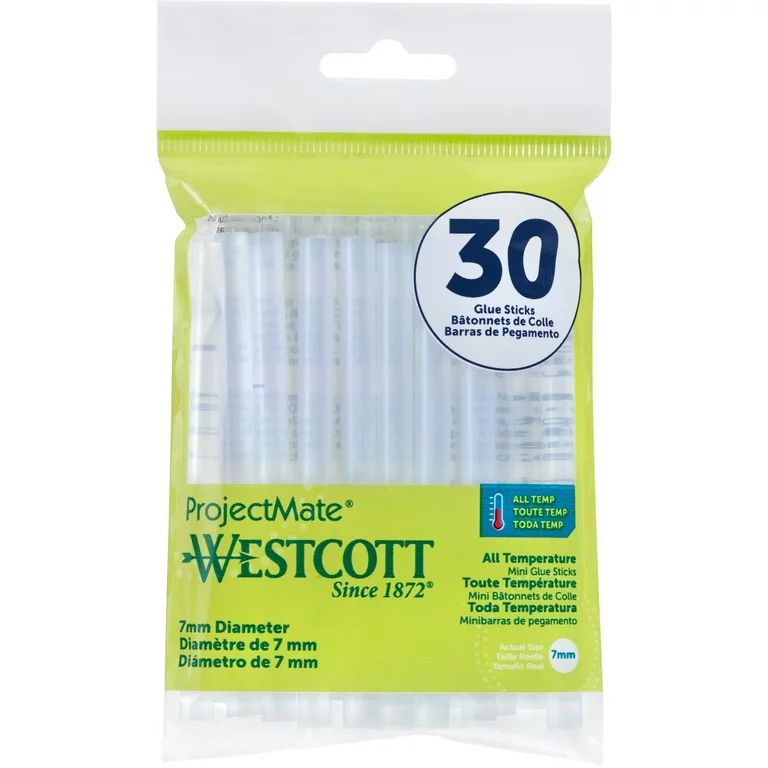 Westcott Premium Mini Glue Sticks, All Temperature, 30-Pack | Walmart (US)