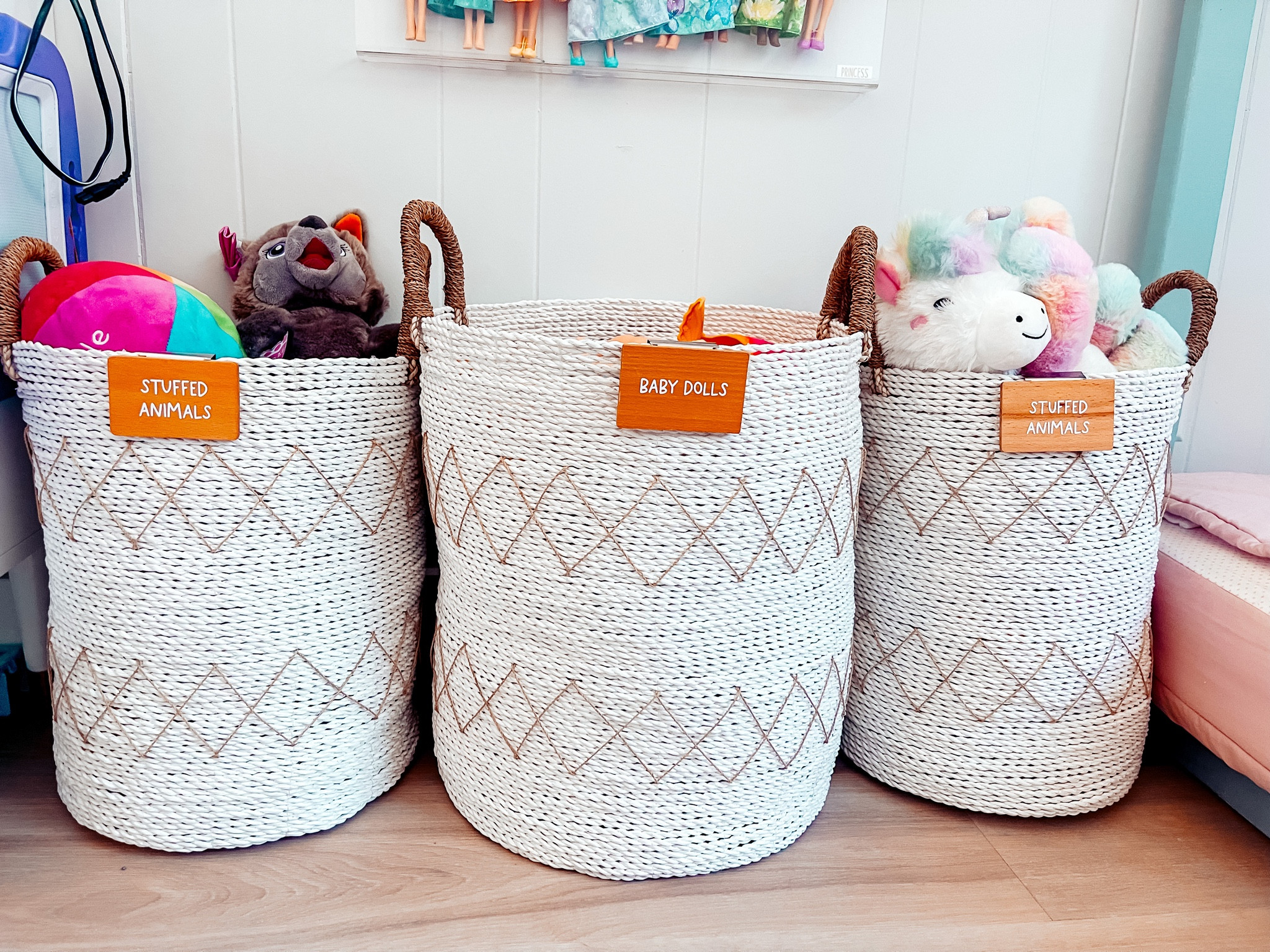 Toy storage for the win!!!! Loved using the baskets for storing larger items like stuffed animals and baby dolls. Makes clean up faster to for this little one! These baskets are currently sold out, but I did link some alternatives :) 

#LTKkids #LTKbaby #LTKfamily