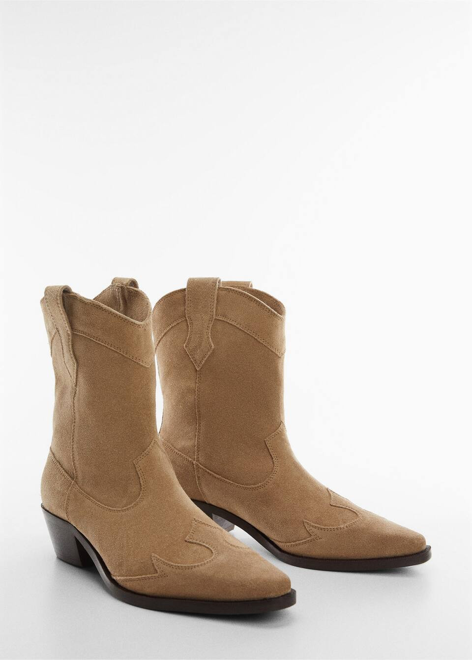 Leather cowboy ankle boots -  Teenage girl | Mango Teen USA | MANGO (US)