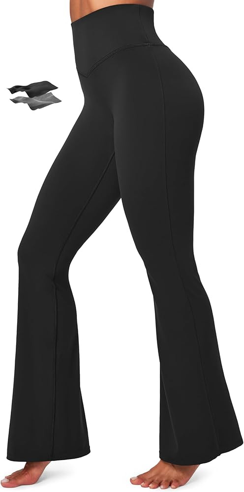 IUGA Flare Leggings for Women Tummy Control Flared Leggings No Front Seam Yoga Pants Women High W... | Amazon (US)