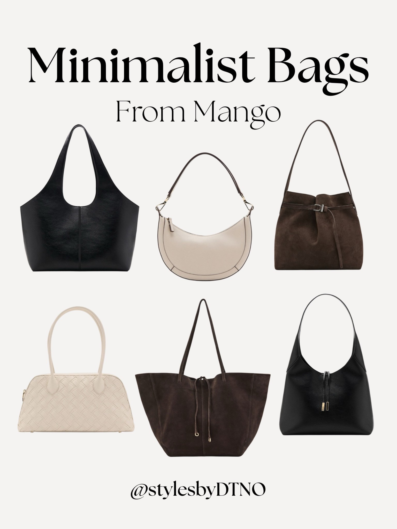 Minimalistic neutral bags from Mango that won’t break the budget (scroll below for more options)

Tags: Spring Fashion, New Arrivals, Best Sellers, Under $100, Tote Bag, Bucket Bag, Shoulder Bag, Outfit Ideas, Brown Suede Bag, Faux Leather Bag, Fashion Finds 2026, Designer Bag Dupes, Stylist Picks, 

#LTKSeasonal #LTKootd