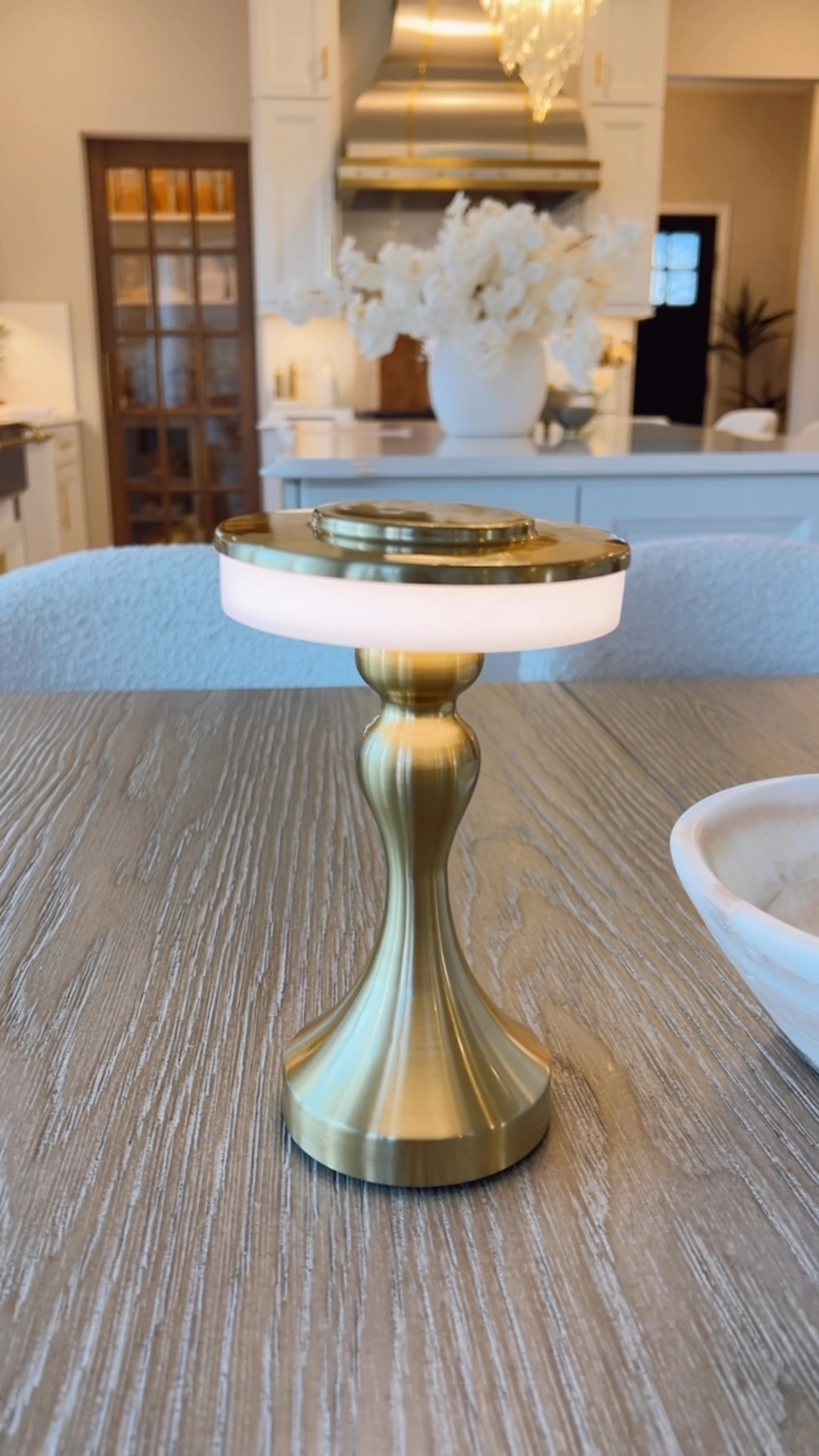 Love our touch table lamps styled on our dining table. Makes eating here so much cozier! 