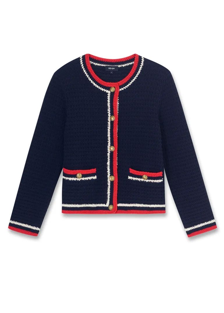 Hand-Crocheted Trim Bouclé Jacket | ME + EM