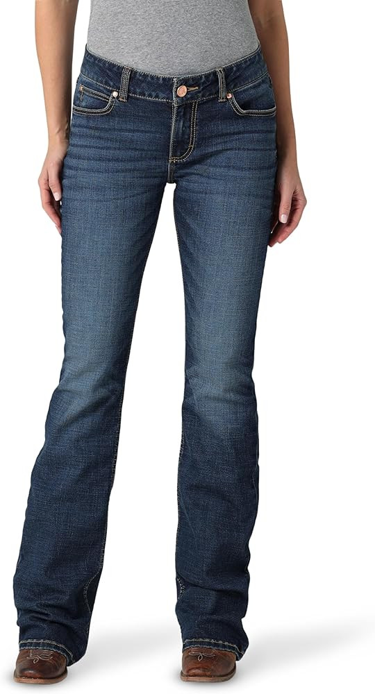 Wrangler Women's Cash Mid Rise Vented Hem Ultimate Riding Jean | Amazon (US)