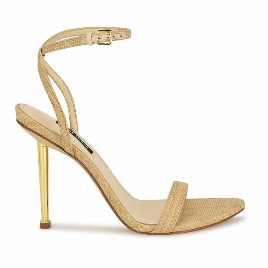 Amazon.com | Nine West Women's Reina3 Heeled Sandal, Black, 8.5 | Heeled Sandals | Amazon (US)
