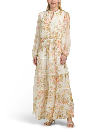 Tiered Sleeved Maxi Dress | TJ Maxx