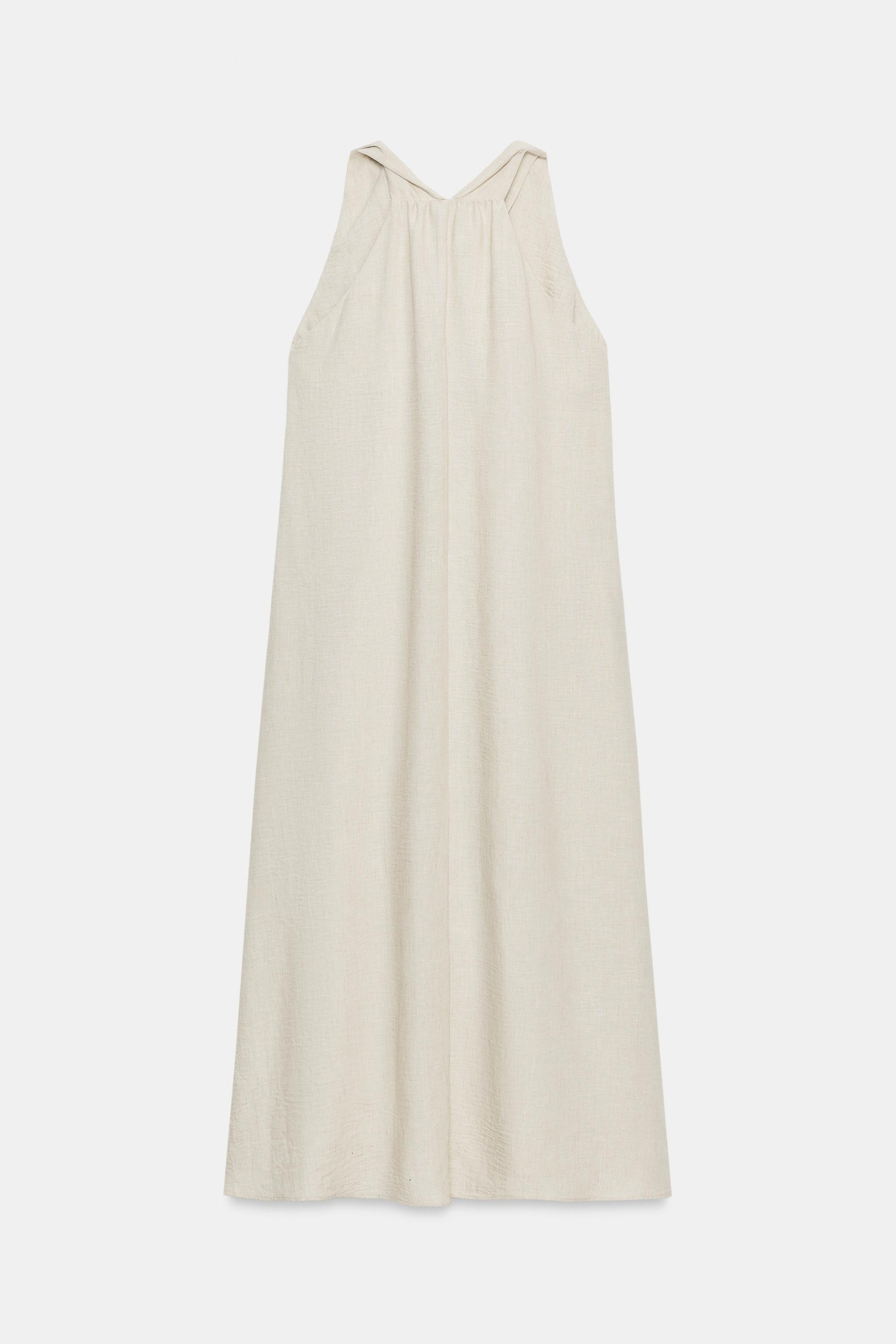 VOLUMINOUS RUSTIC MIDI DRESS | Zara US