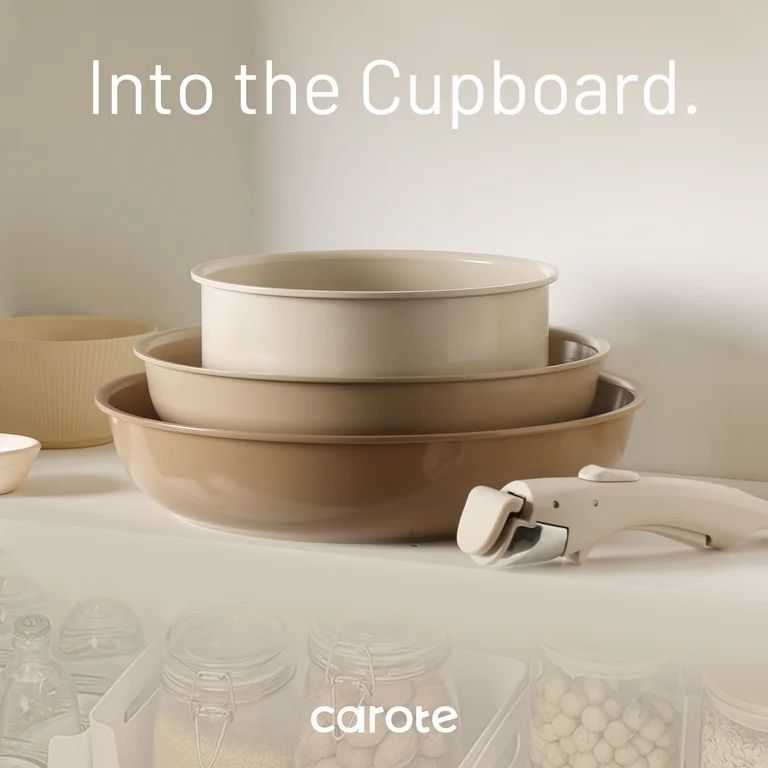 CAROTE 6pcs Pots and Pans Set, Ceramic Cookware Set Detachable Handle, Induction Nonstick Kitchen... | Walmart (US)