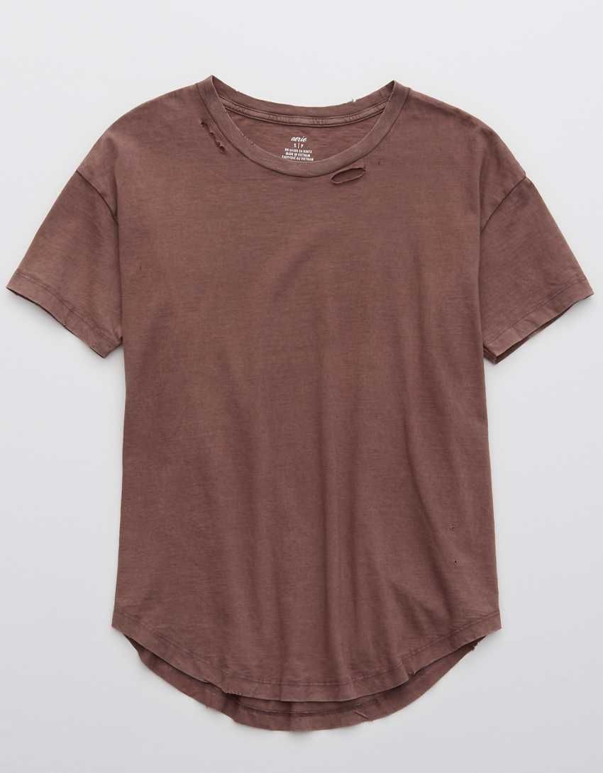 Aerie Destroyed Boyfriend T-Shirt | American Eagle Outfitters (US & CA)