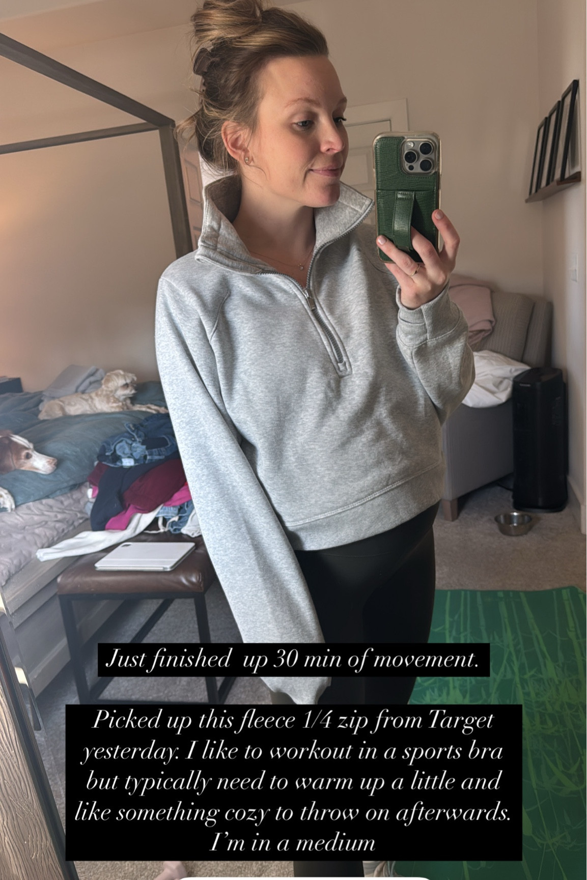 Target quarter zip for $25! 