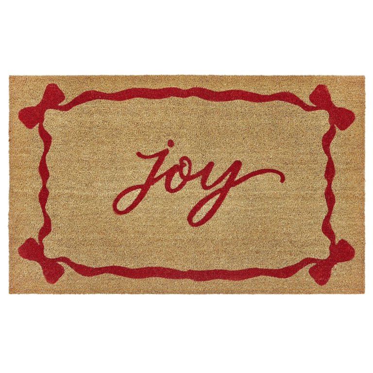 2025 Natural Coco Coir Door Mat with Heavy Duty Backing, Warm Pattern Doormat - Anti-Slip PVC & C... | Walmart (US)