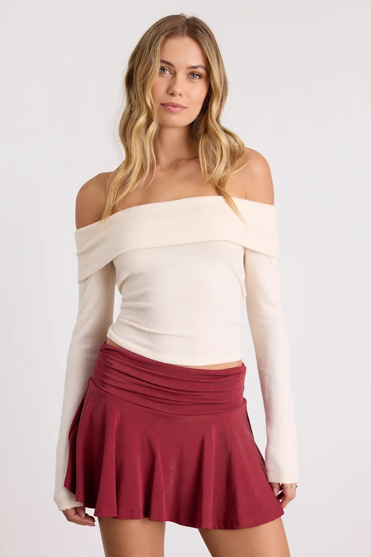 Celida Rusty Rose Jersey Knit Low-Rise Micro Mini Skort | Lulus