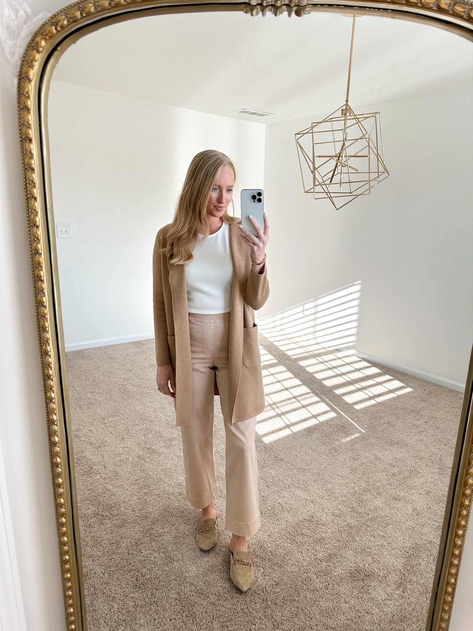 Cozy and chic look for transitioning seasons! Pair a neutral cardigan with these new pants from Spanx! Wearing a size small but size up if you’re in between sizes! Use code AMANDAJOHNXSPANX to save 10% on your next order! 

#LTKSeasonal #LTKSale #LTKstyletip