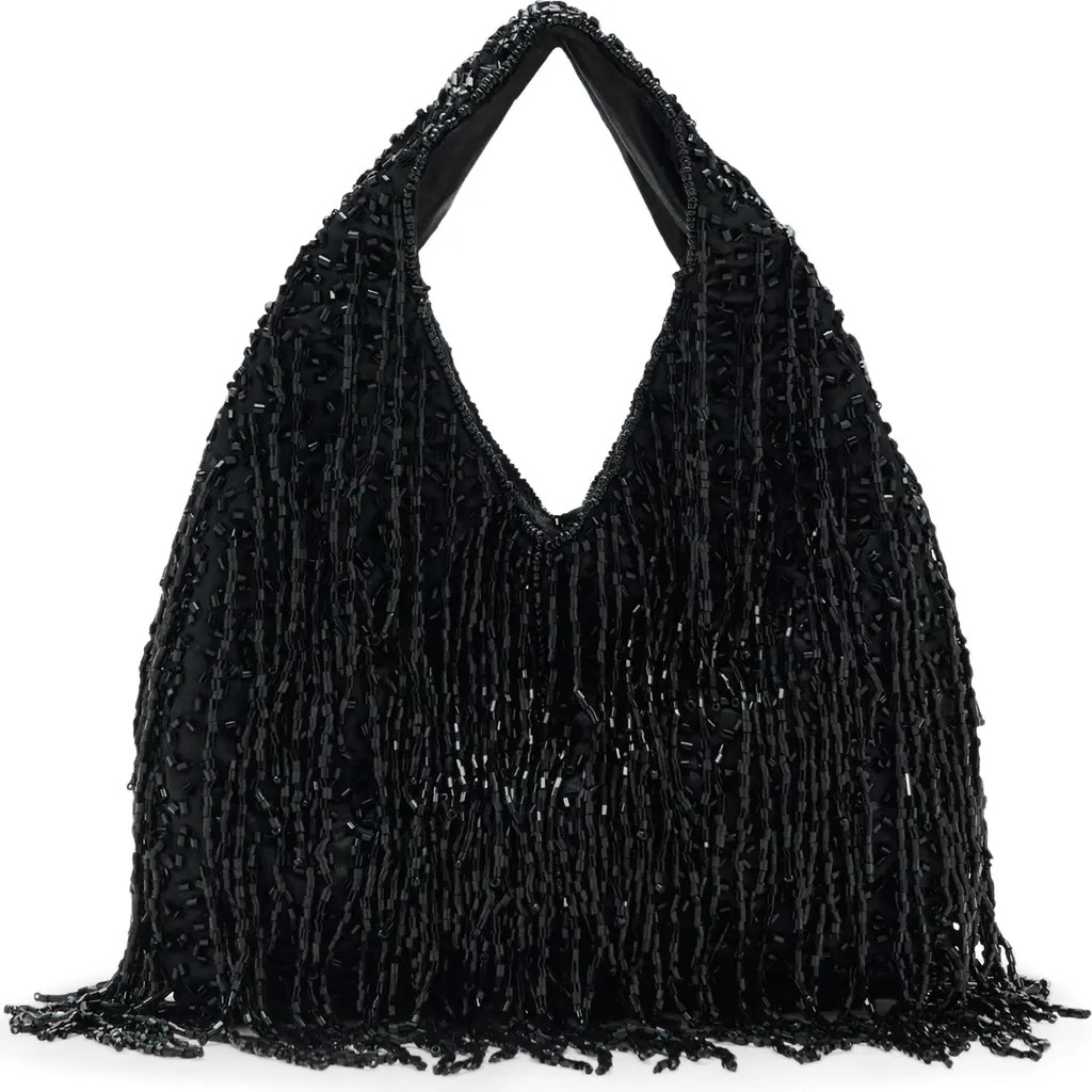 MANGO Fringed Handbag in Black at Nordstrom | Nordstrom