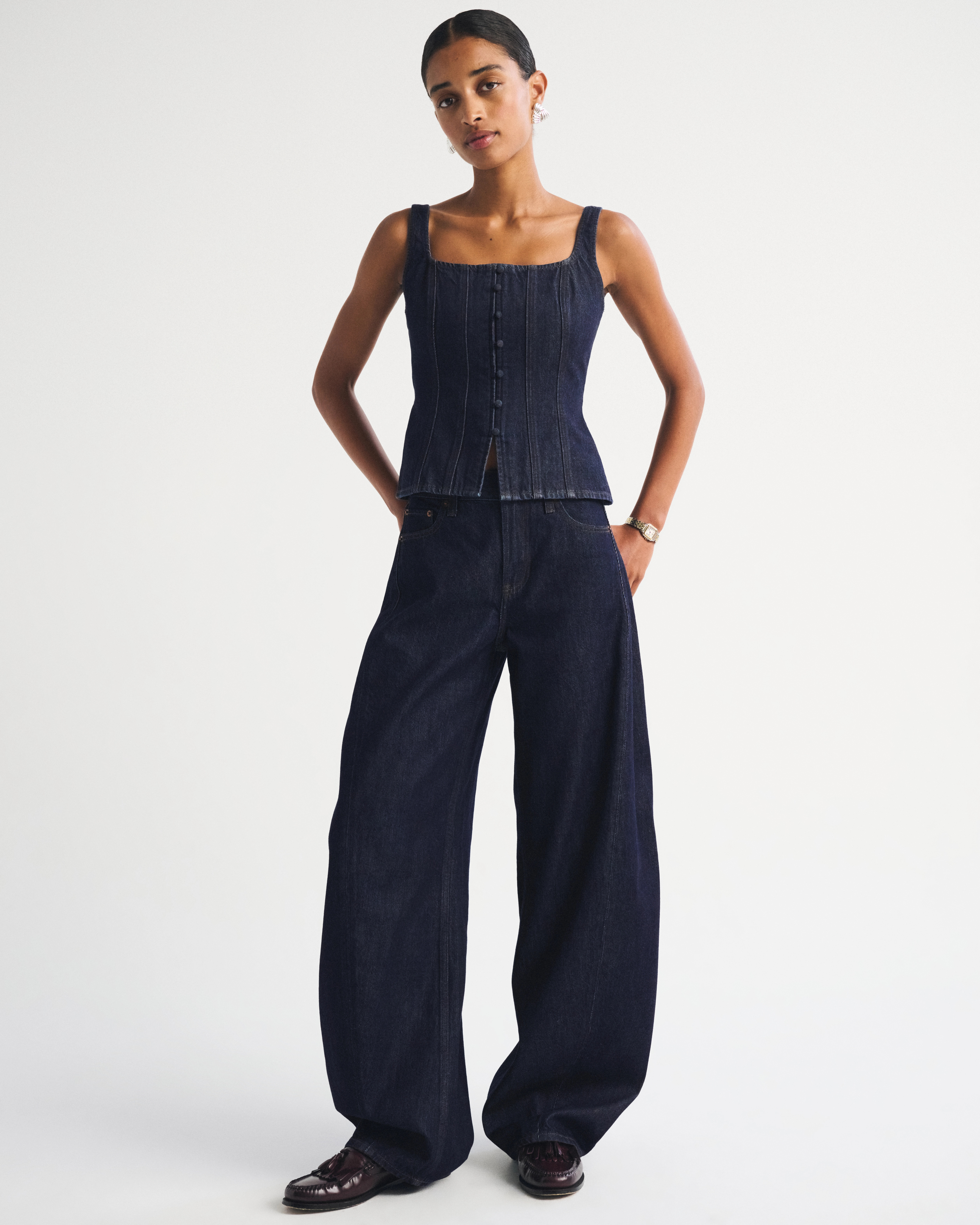 High Rise Ultra Barrel Jean | Abercrombie & Fitch (US)