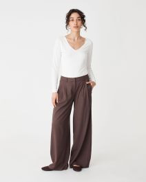 Arden Mid Rise Pleated Pants | FORCAST