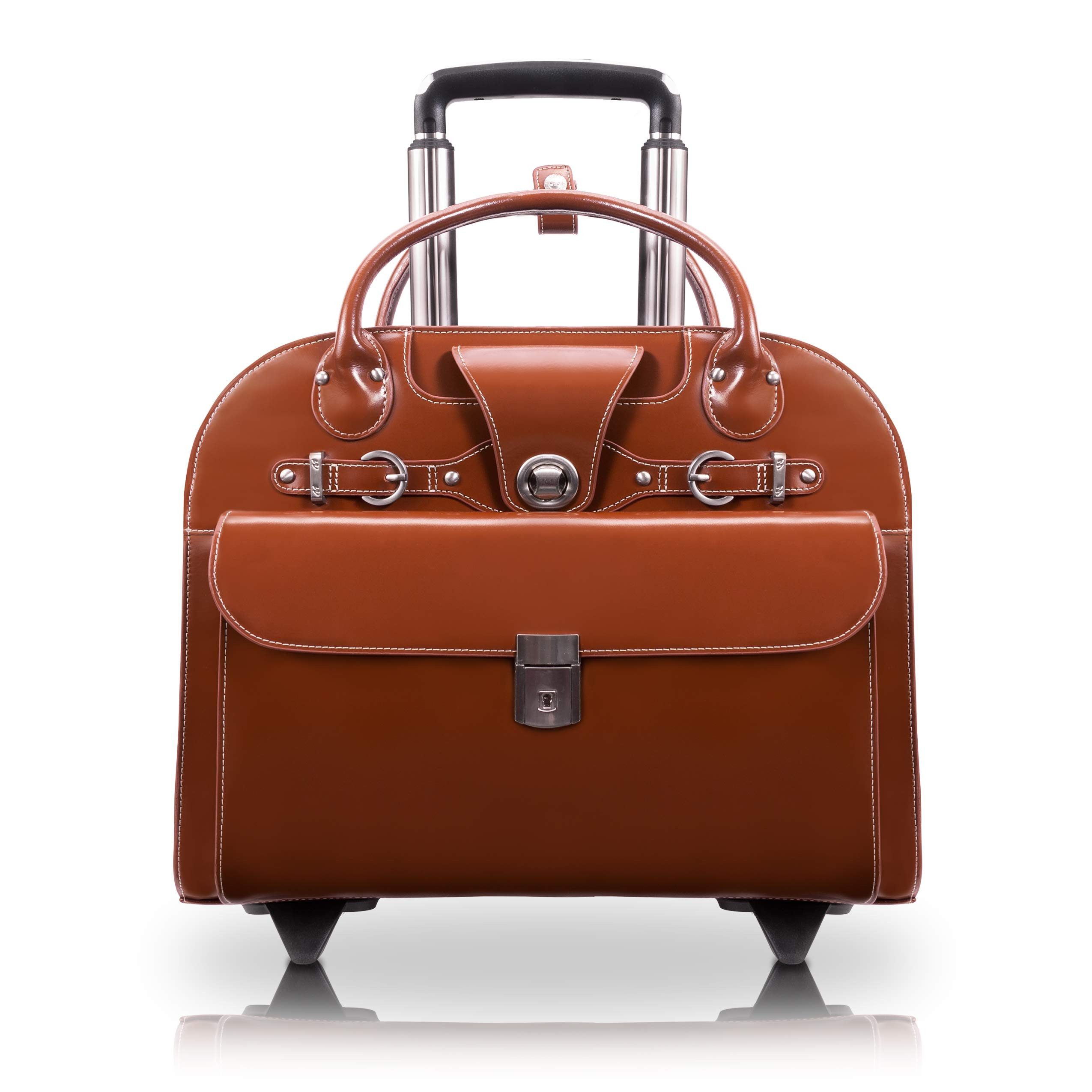 McKleinUSA 96314 Leather Vertical Wheeled Ladies' Briefcase for 15.4-Inch Laptop - Brown | Amazon (UK)