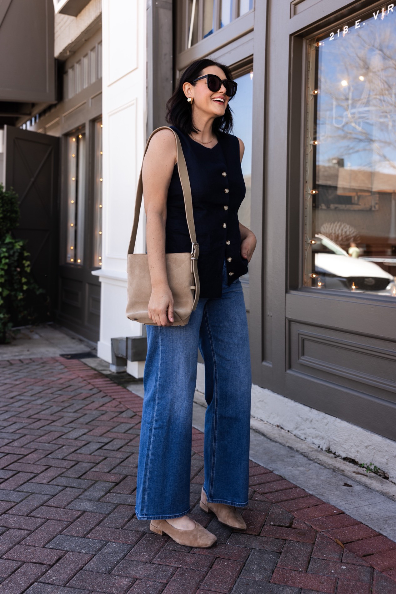 Can we talk about the fact that this entire spring outfit is @onequince and the denim is only $50?? I’ll stand by that their denim outperforms anything I've paid triple for. Every single piece punches WAY above its price point and I am not taking questions. 👏 Comment SHOP for links sent directly to your DMs — I promise, you'll thank me later.  #QuincePartner  

 