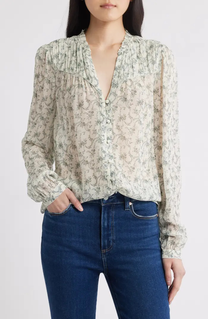 PAIGE Monika Floral Long Sleeve Shirt | Nordstrom | Nordstrom
