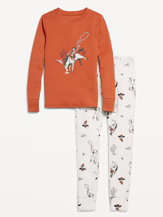 Gender-Neutral Snug-Fit Graphic Pajama Set for Kids | Old Navy (US)
